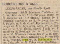 Leeuwarder nieuwsblad Sieta Posthumus